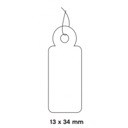 Etiquetas para pendurar 13 x 34 mm (cx 1000 un)