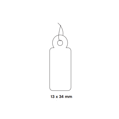 Etiquetas para pendurar 13 x 34 mm (cx 1000 un)