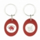 Porta-chaves CR-Z oval. com moeda € para carrinho compras (Ø