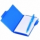 Bloco de notas A7 com esferográfica escrita azul
