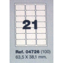 Etiquetas MULTI3, 63,5X38,1mm (100 folhas)