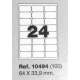 Etiquetas MULTI3, 64x33,9mm (100 folhas)