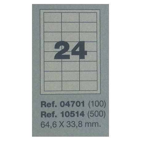 Etiquetas MULTI3, 64,6x33,8mm (100 folhas)