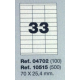 Etiquetas MULTI3, 70X25,4mm (100 folhas)