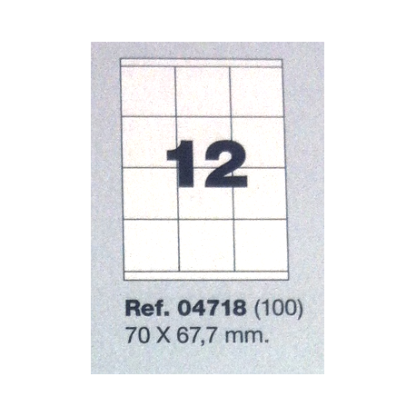 Etiquetas MULTI3, 70x67,7mm (100 folhas)