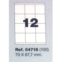 Etiquetas MULTI3, 70x67,7mm (100 folhas)