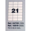 Etiquetas MULTI3, 70x42,4mm (100 folhas)