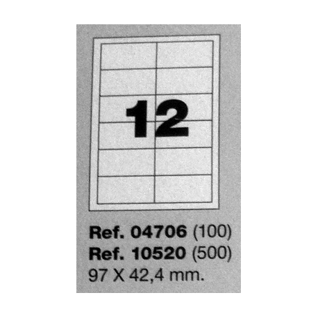 Etiquetas MULTI3, 97x42,4mm (100 folhas)