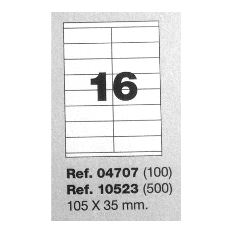 Etiquetas MULTI3, 105X35mm (100 folhas)