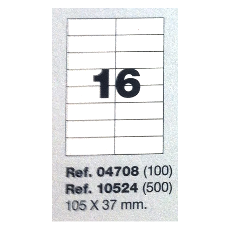 Etiquetas MULTI3, 105X37mm (100 folhas)