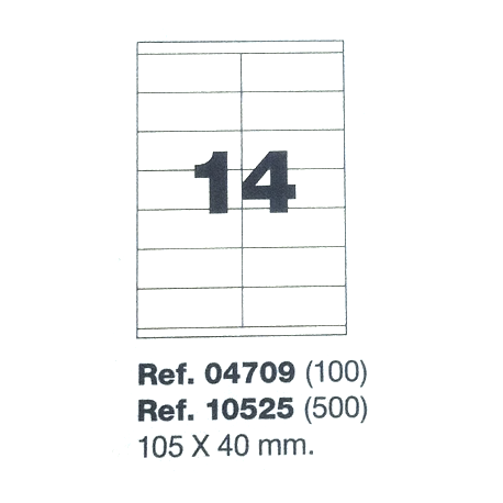 Etiquetas MULTI3, 105X42,4mm (100 folhas)