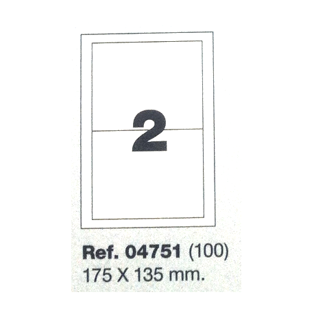 Etiquetas MULTI3, 175x135mm (100 folhas)