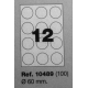 Etiquetas MULTI3, r:60mm (100 folhas)