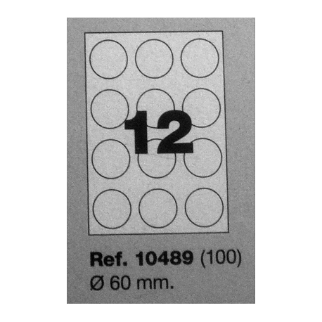 Etiquetas MULTI3, r:60mm (100 folhas)