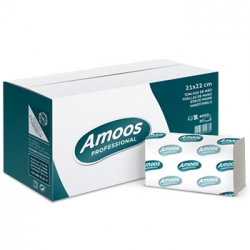 Toalhas de Mão Amoos branco em ZigZag (Caixa 5400 fls)